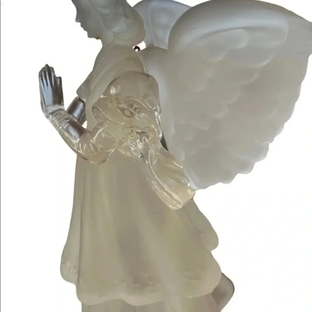 VINTAGE‎ Angel Glass Acrylic Figurine Collectable🎄